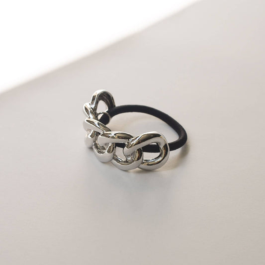 Chain Metal Ponytail Cuff Hair Tie | Silver