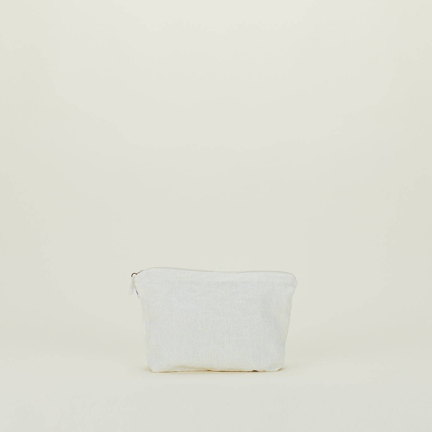 SIMPLE LINEN ZIPPER POUCHES - IVORY