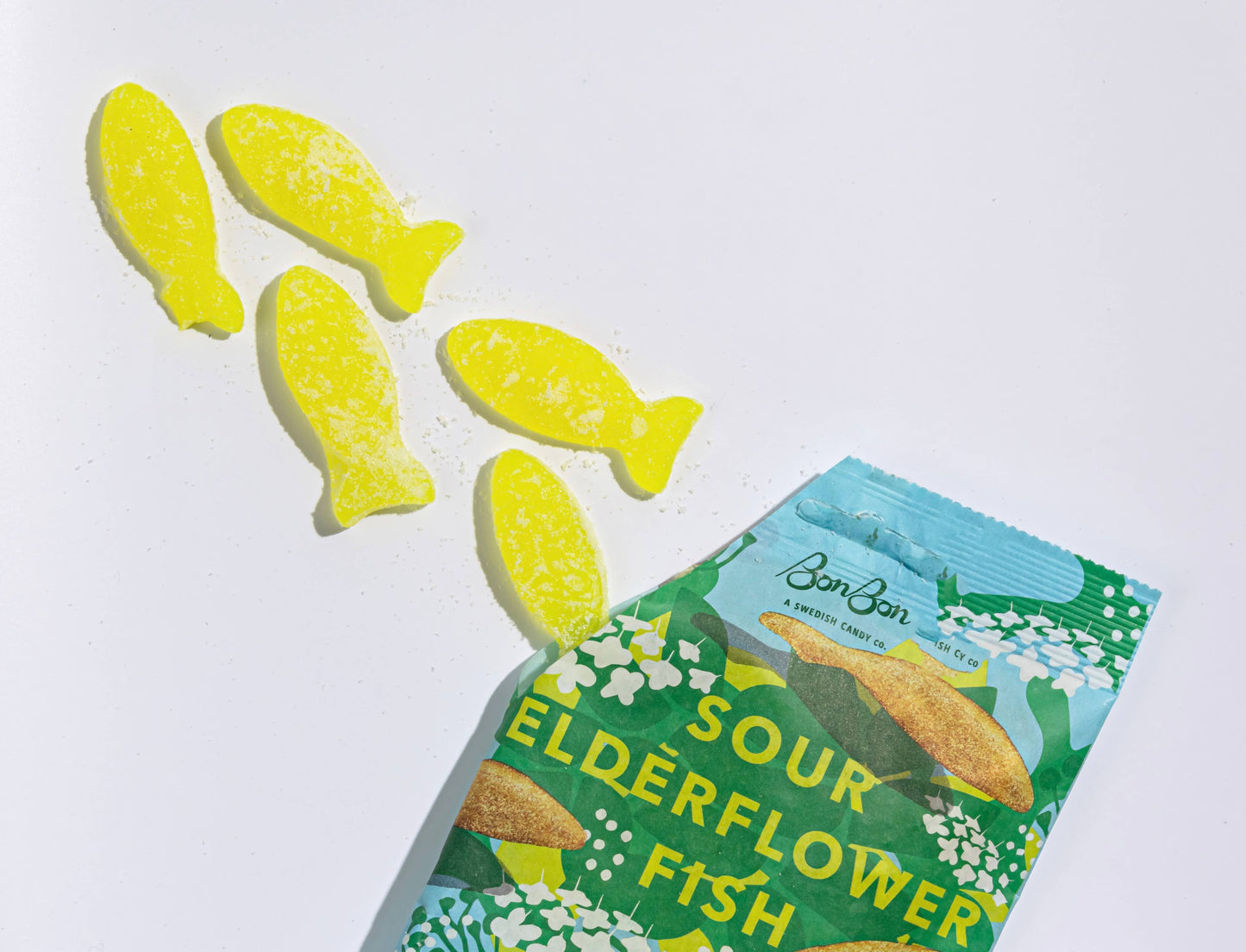 Bon Bon Sour Elderflower Fish - Swedish Candy 5.2oz (150g)