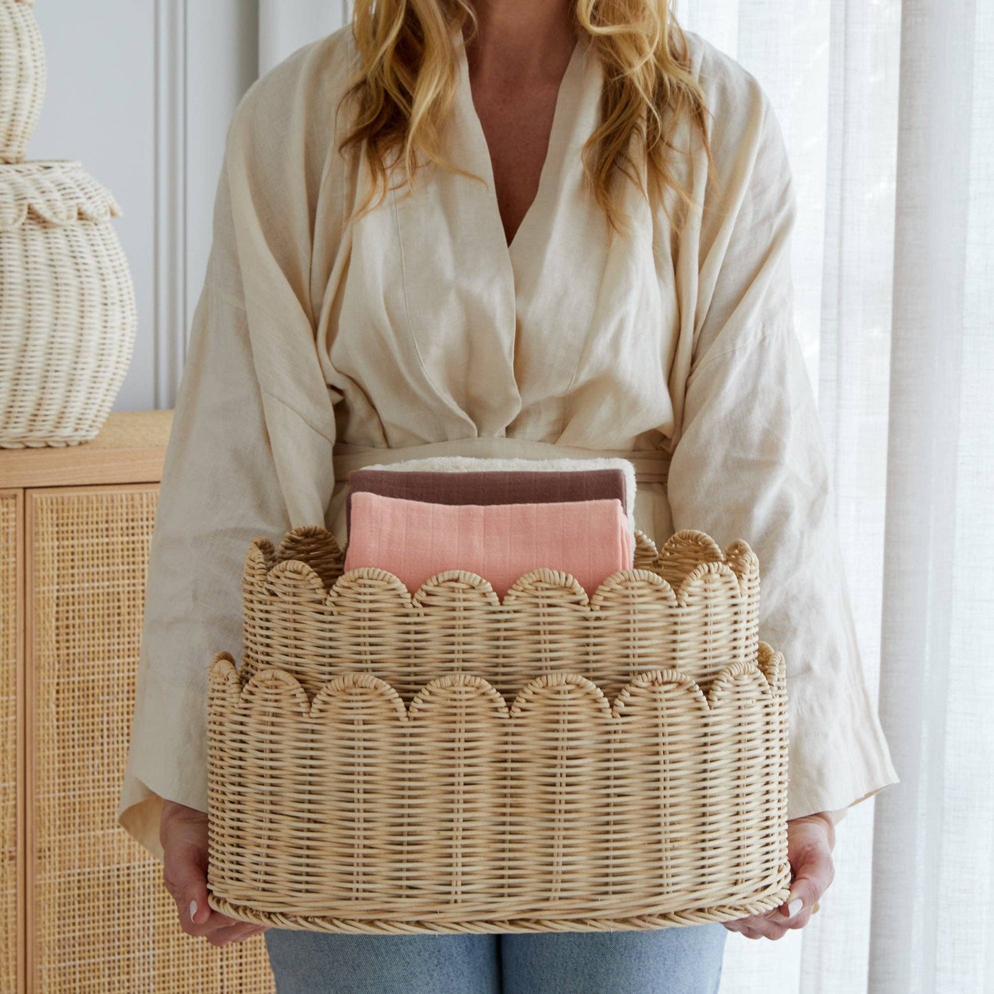 BELLE SCALLOPED BASKET SET