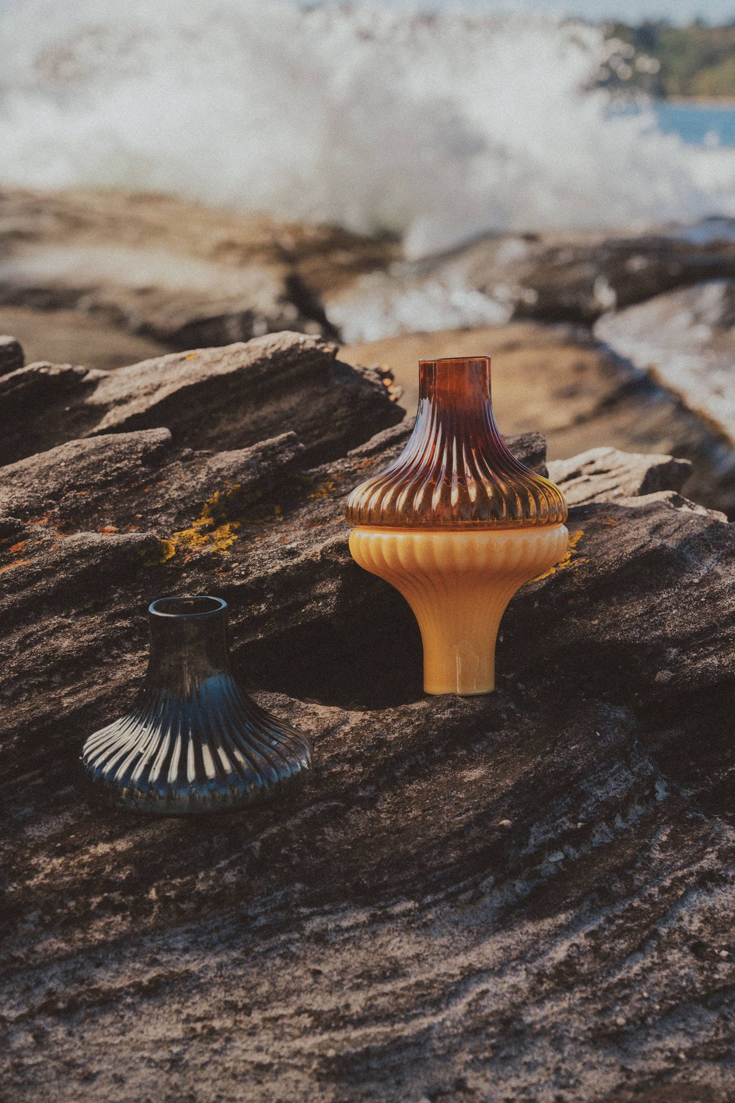 SAARDE Kairos Ripple Vase | Amber
