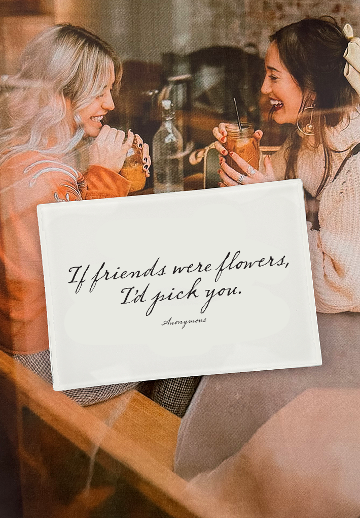If Friends Were Flowers Decoupage Glass Tray