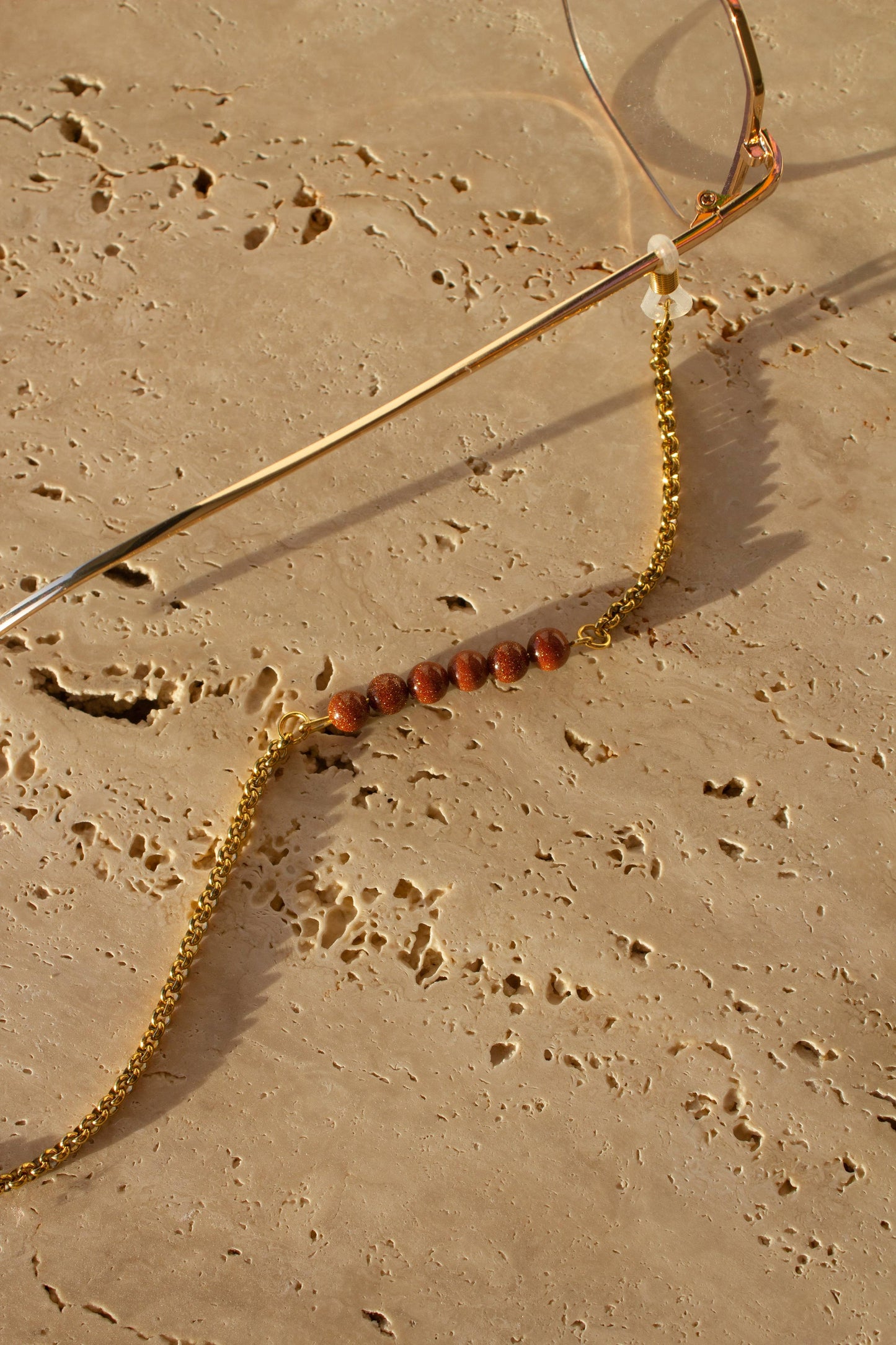 Berry Brown glasses chain