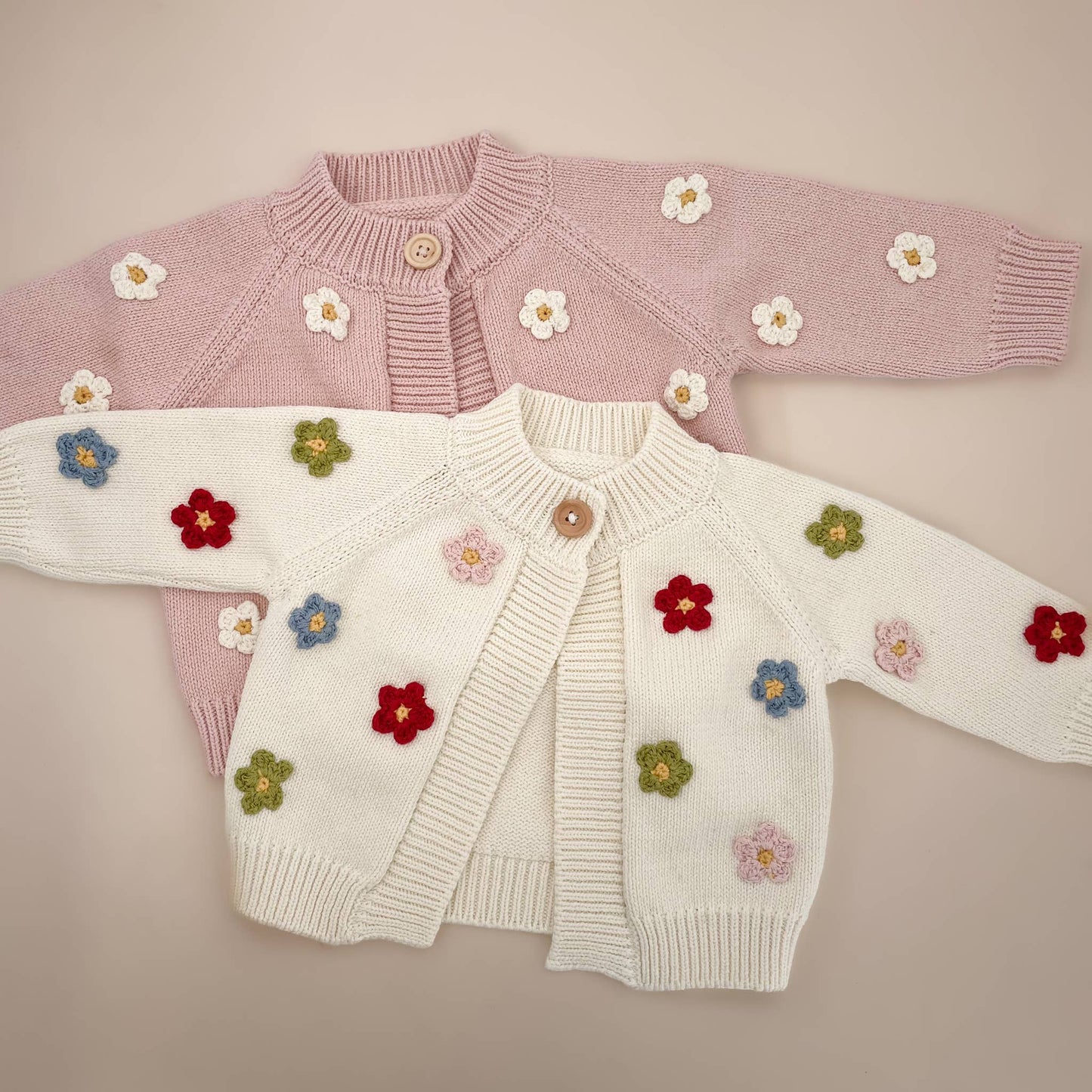 Cotton Flower Cardigan Color Baby Sweaters Clothing