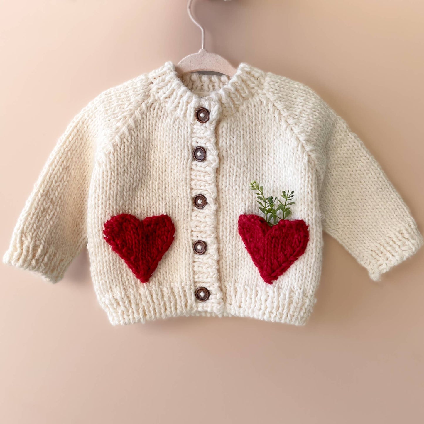 Heart Cardigan Red Baby Kid Apparel Sweater Valentine's Fall