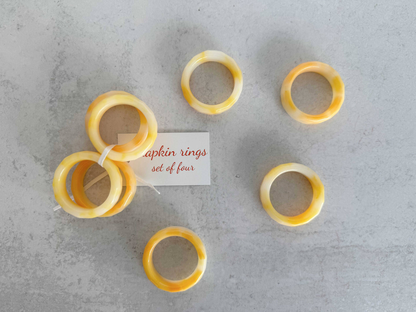 Sherbet Napkin Rings, set of four