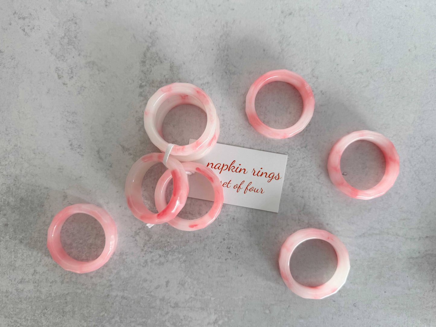 Sherbet Napkin Rings, set of four