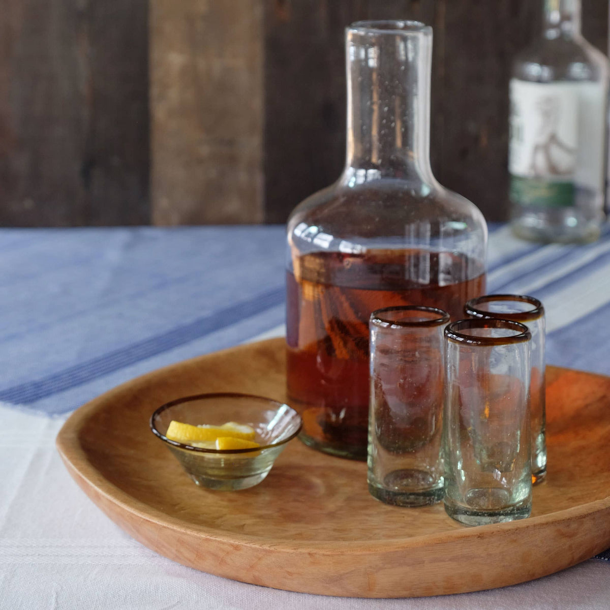 Amber Rim Tiny Glass Bowl | Spice bowl | Pinch Bowl