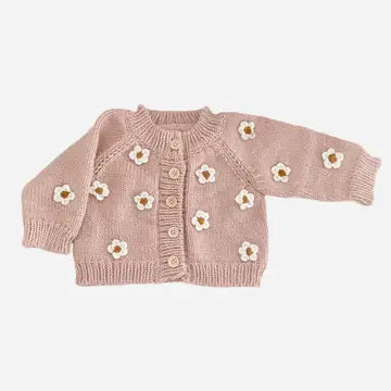 Flower Cardigan- Blush