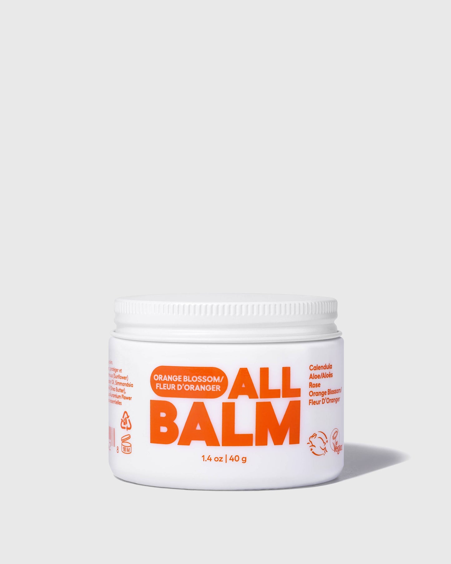 Zizia All Balm Glass Jar-Orange Blossom Hand & Lip Balm