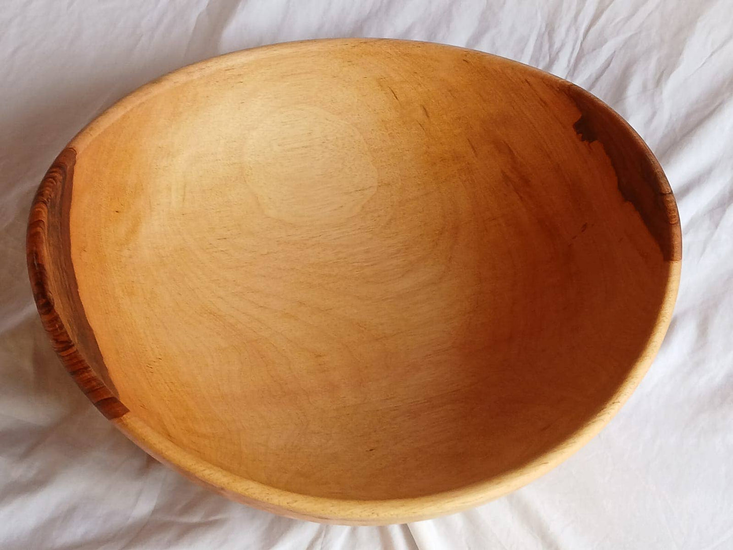 Extra Large Wood Bowl | 20" Wave Wooden Salad Bowl