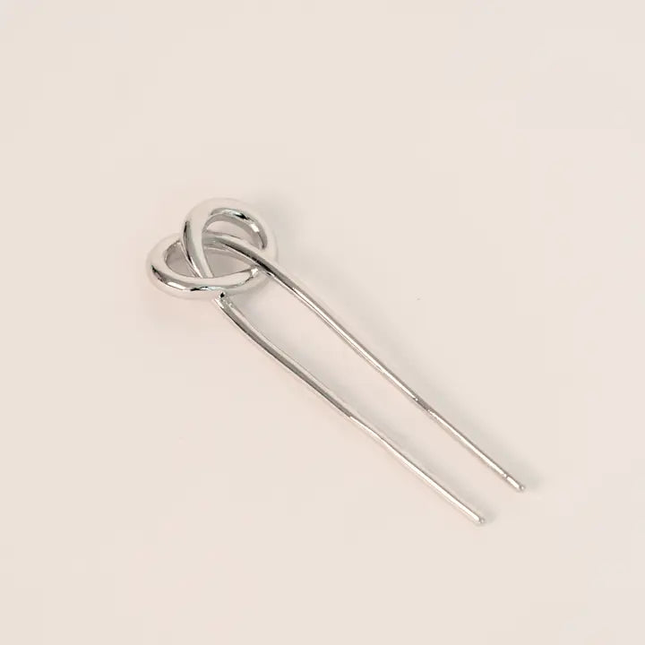 Knot-shaped Hair Stick l Silver