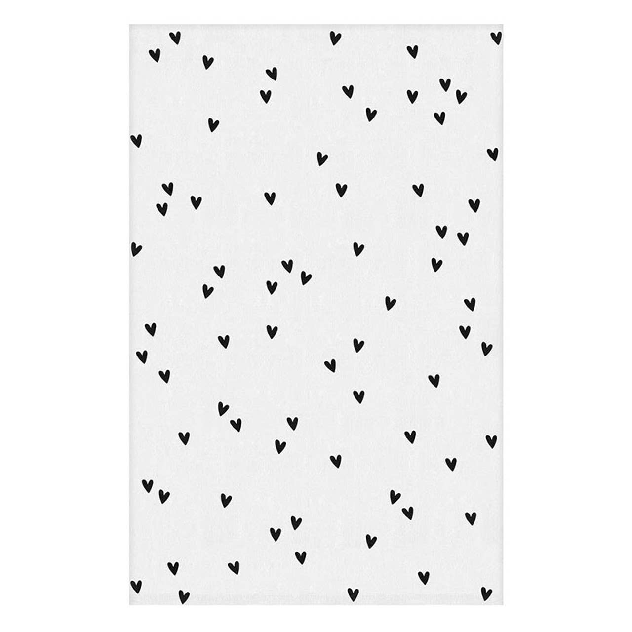 Santa Barbara Designs black heart tea towel