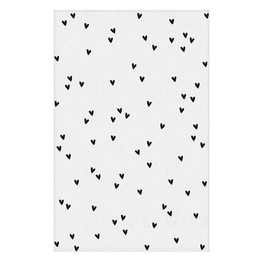 Santa Barbara Designs black heart tea towel