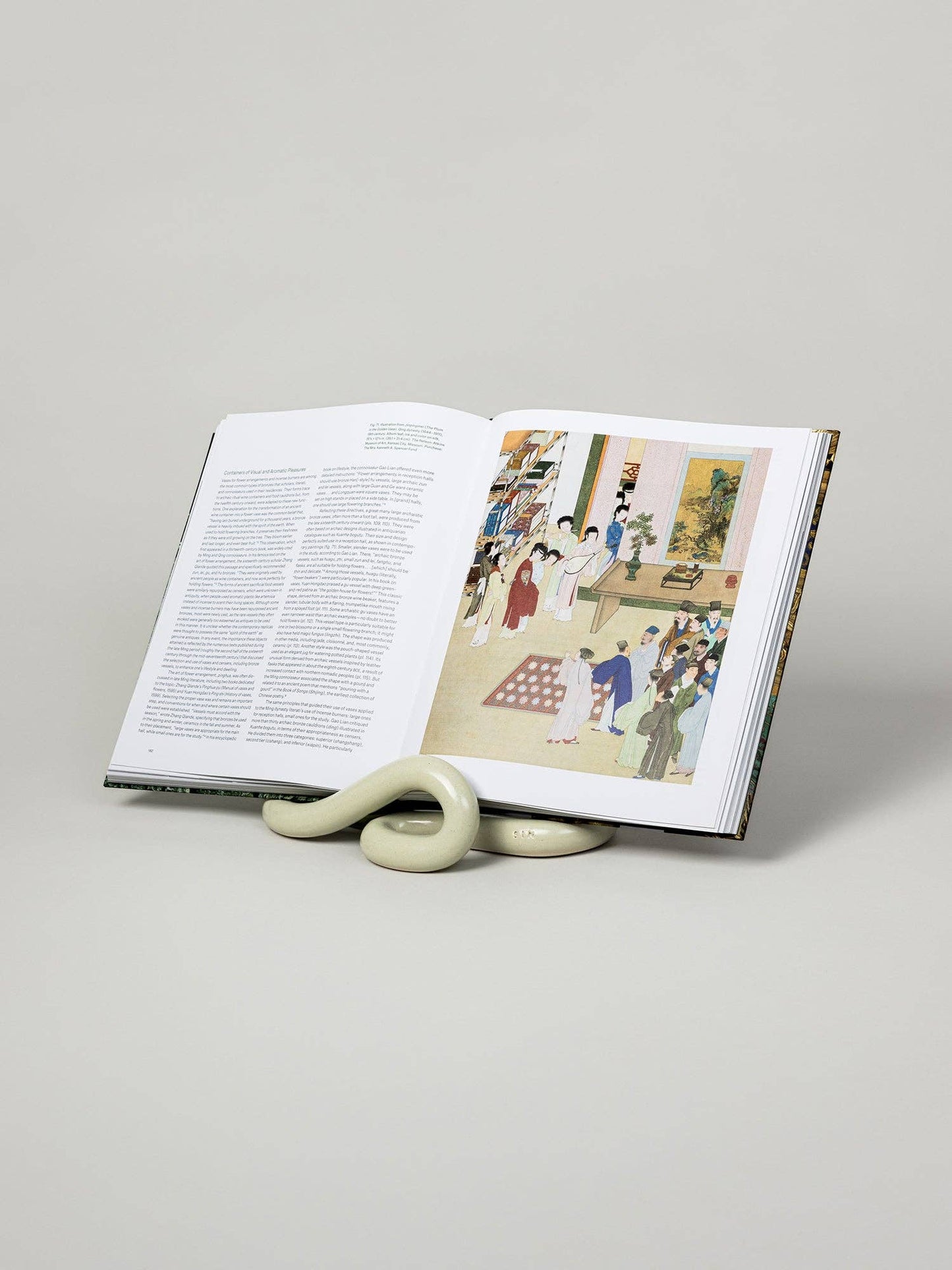 Lumbra Book Stand, Pale Fiberglass Green