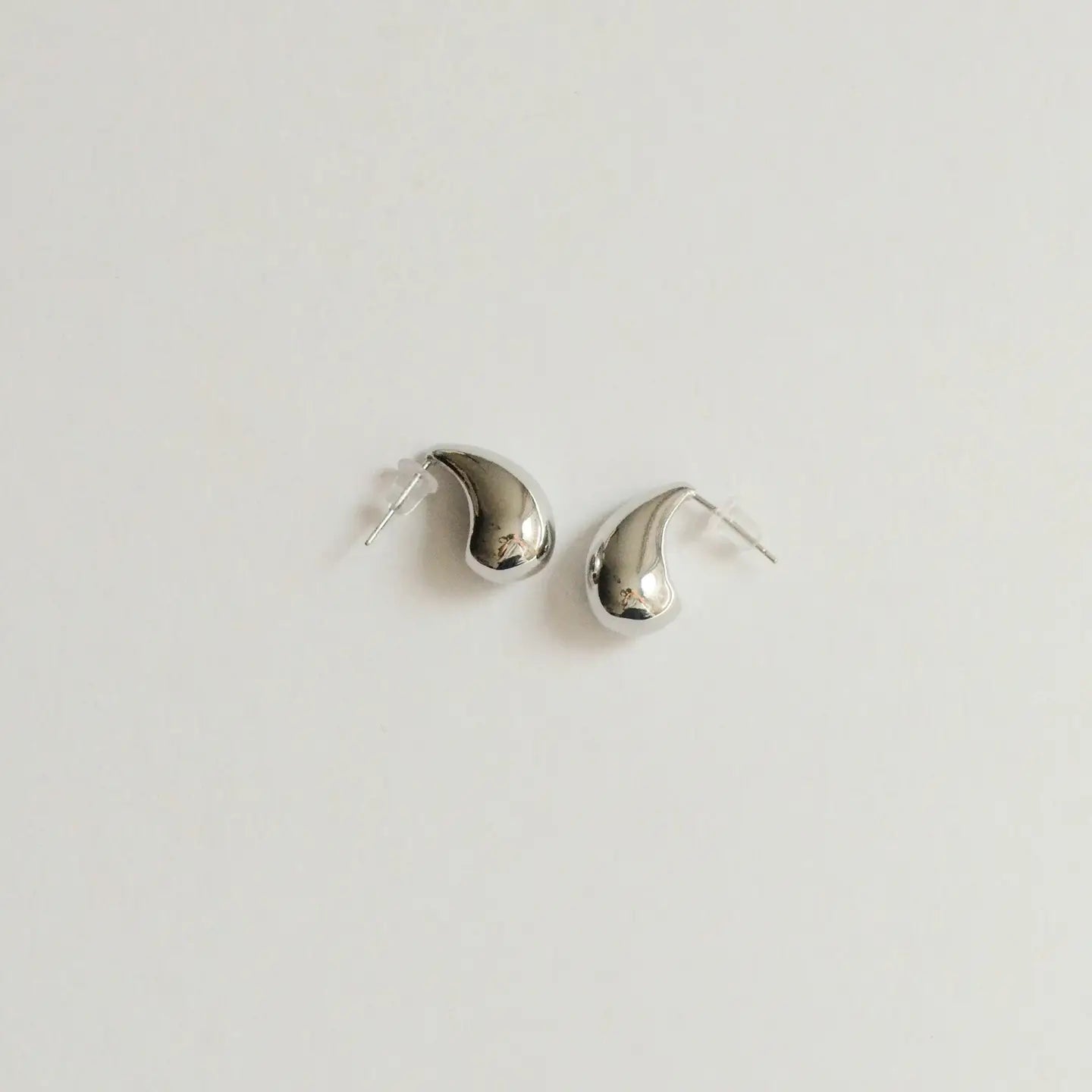 Teardrop Metal Post Earrings