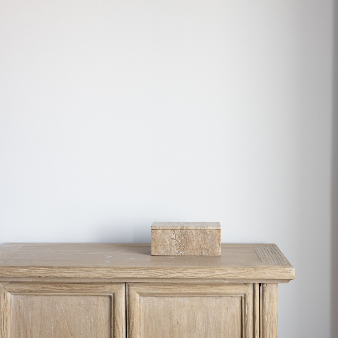 Travertine Lidded Box