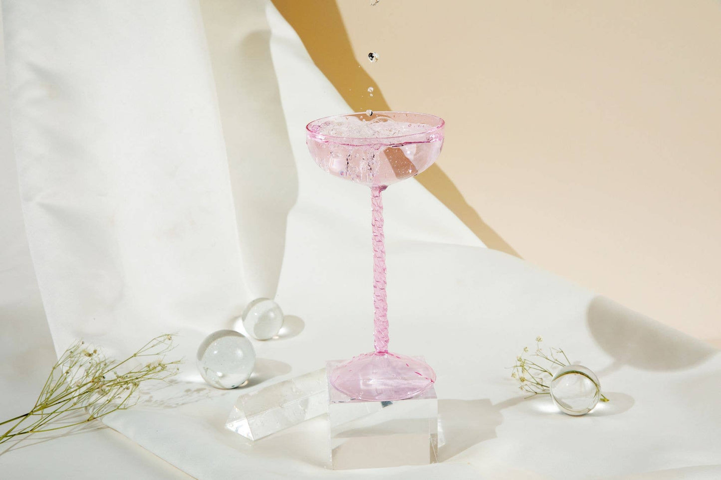 Pink Coupe Glass