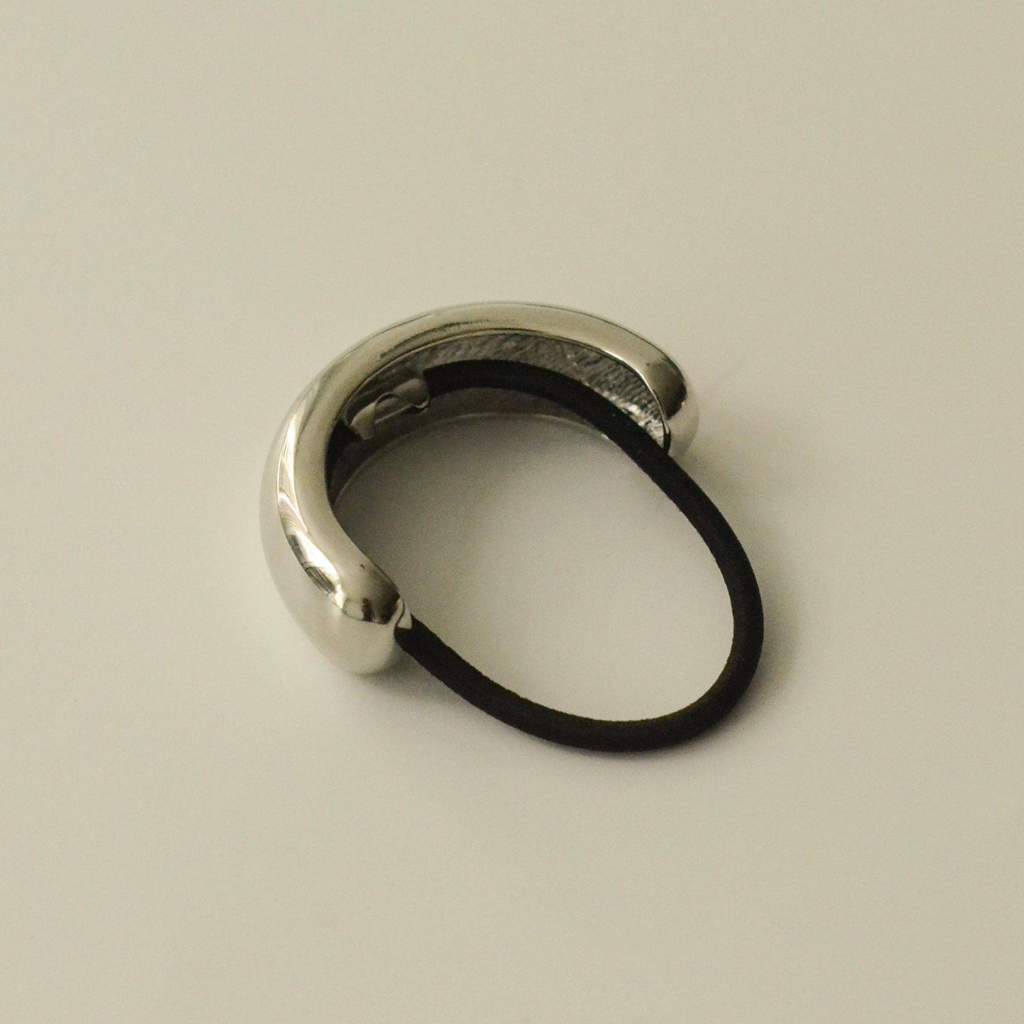 Wide Metal Cuff Hair Tie | Silver