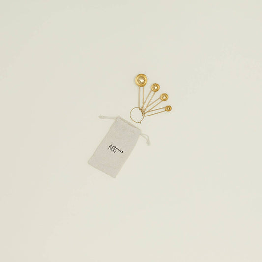 SIMPLE MEASURING SPOONS - BRASS