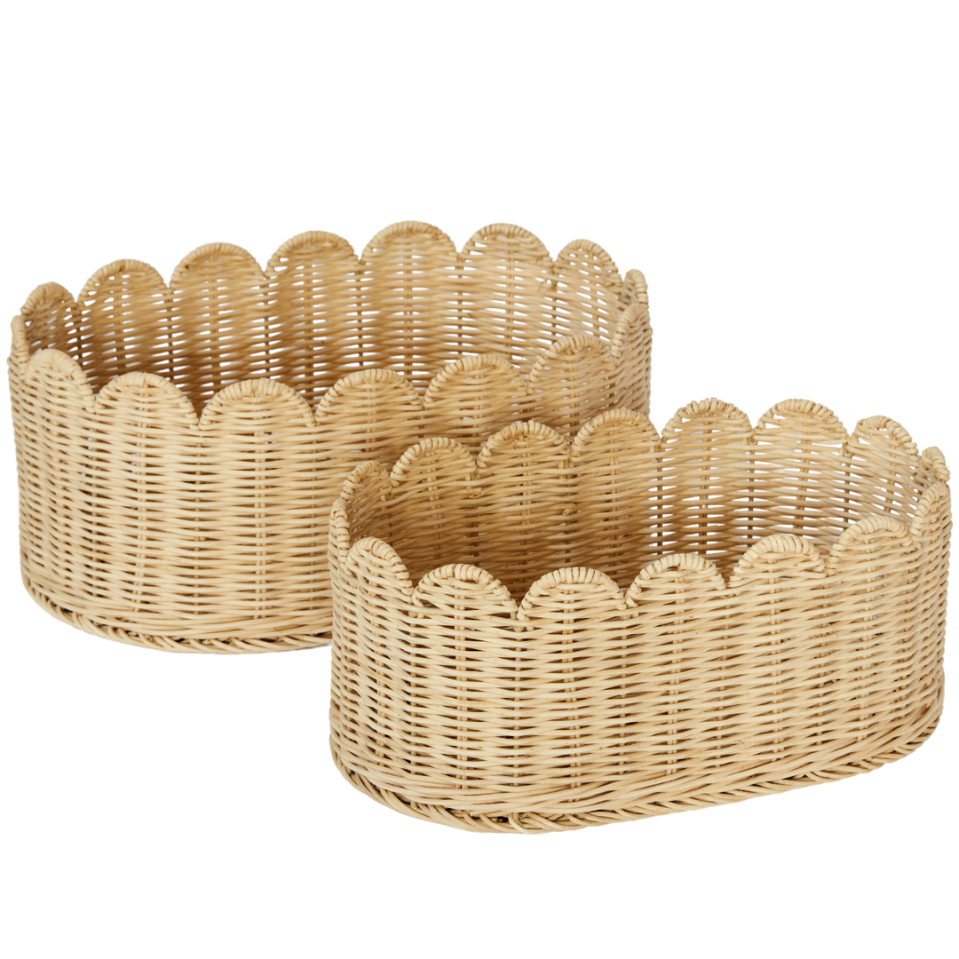 BELLE SCALLOPED BASKET SET