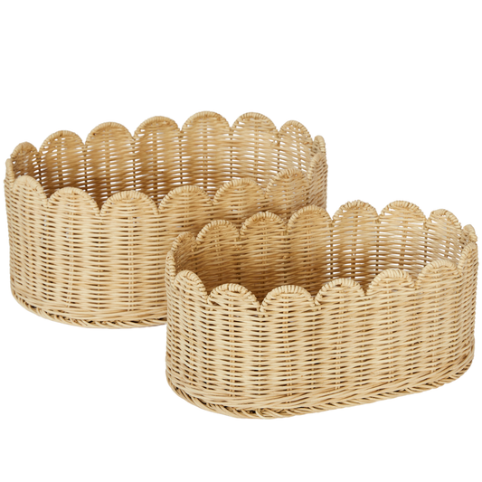 BELLE SCALLOPED BASKET SET