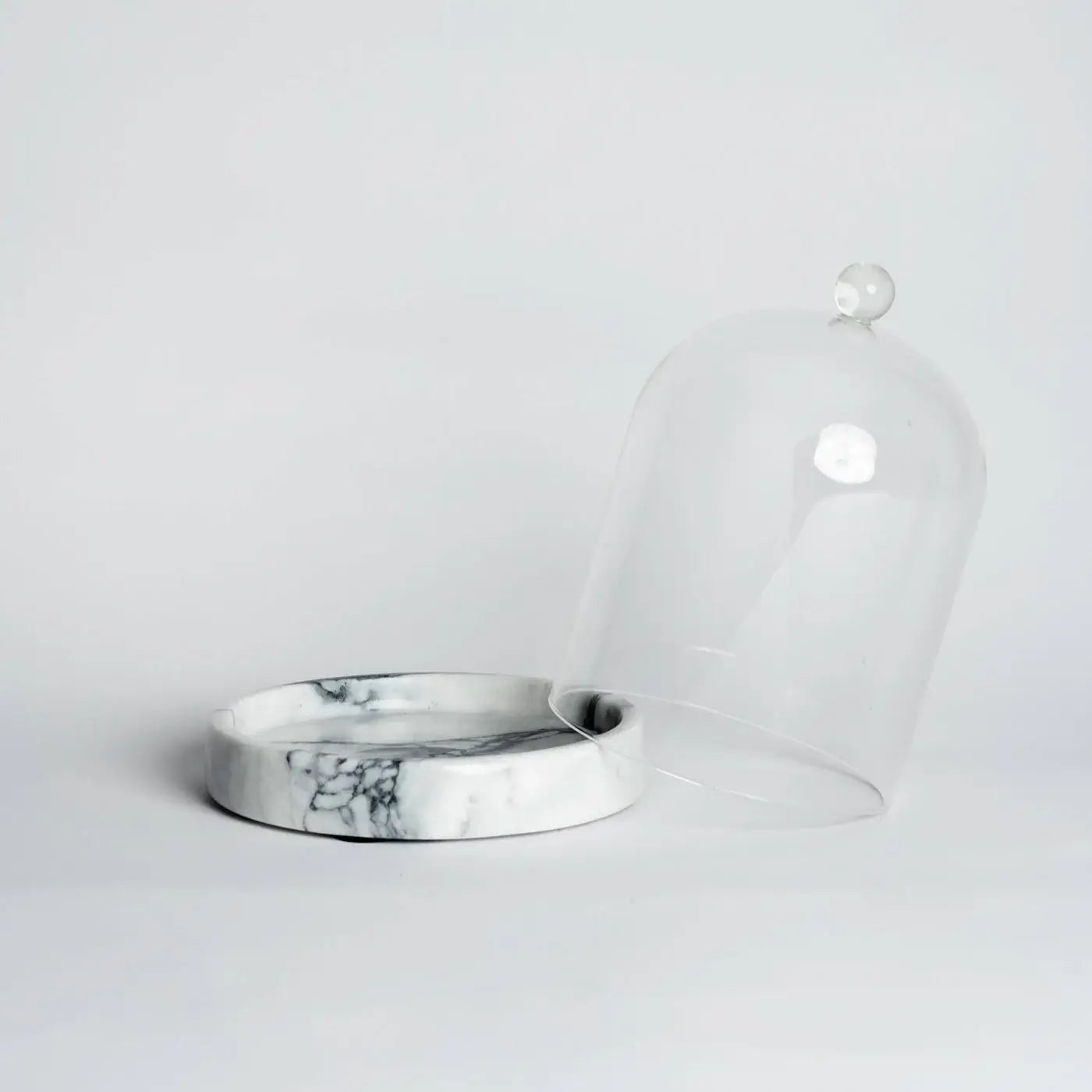 POURED NY-White Marble Cloche + Stone