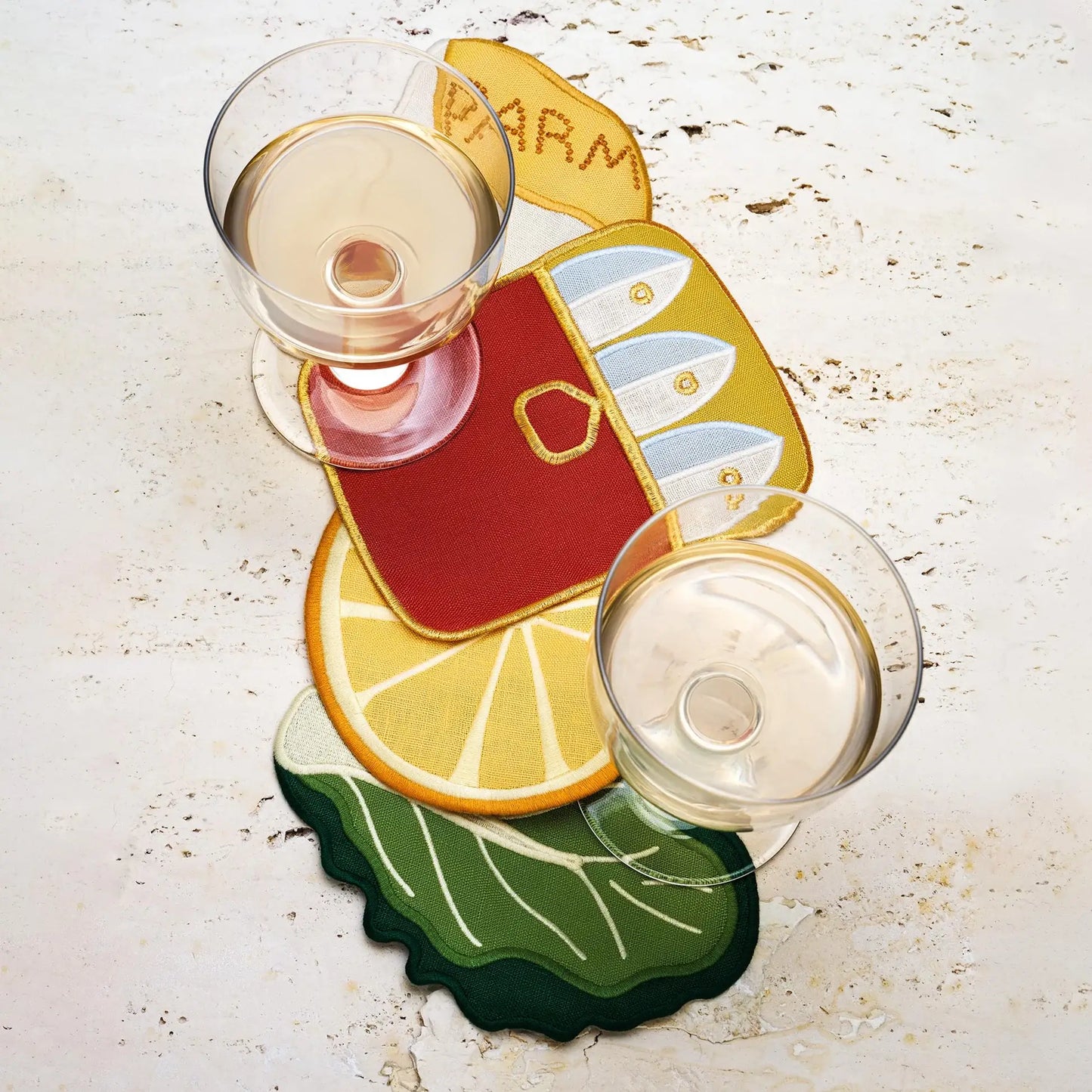 Pieceworks Caesar Salad Cocktail Napkins - Set of 4