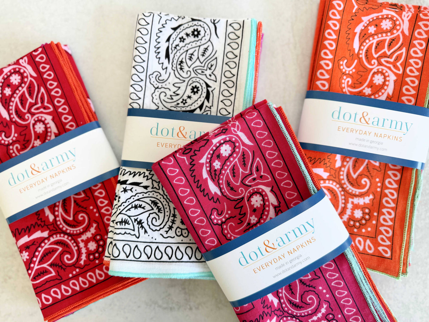 Bandana Cloth Napkins, set of four