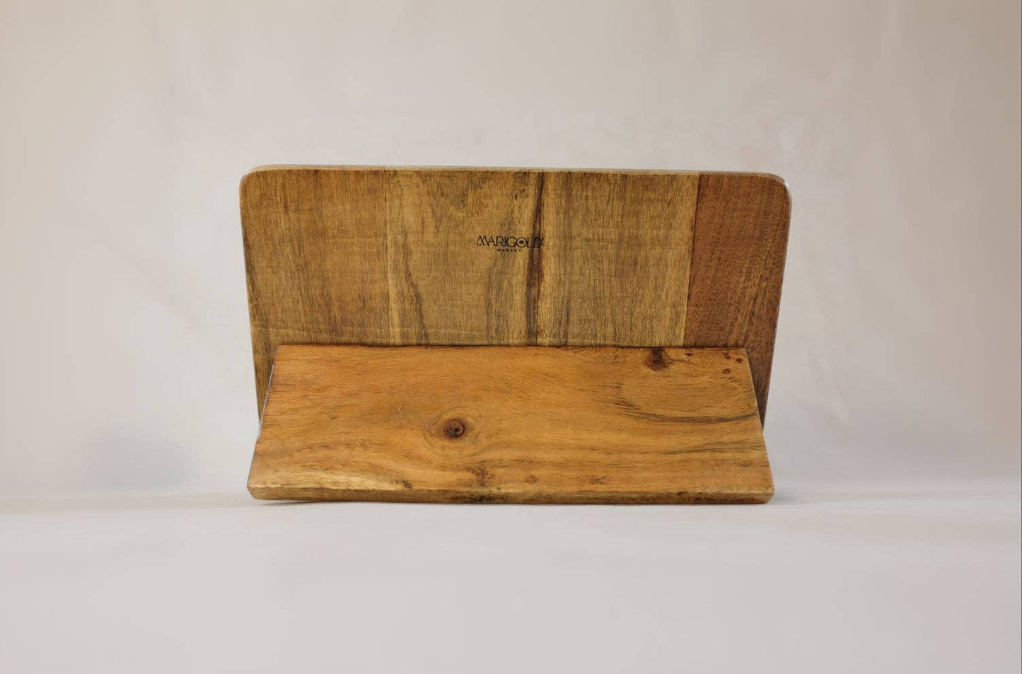 Mango Wood Scalloped Cookbook Stand