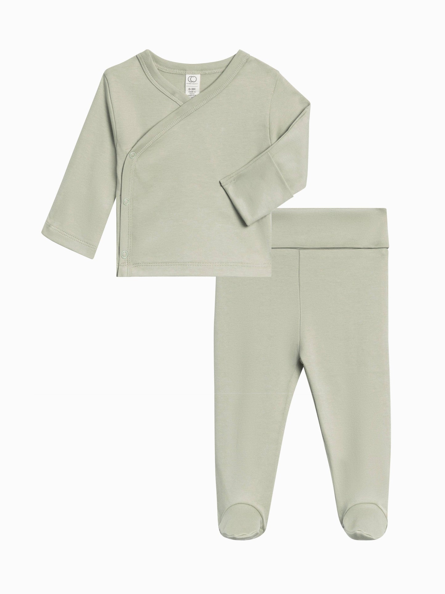 Colored Organics Classic Riley 2 Piece Kimono Wrap Top and Pant Set