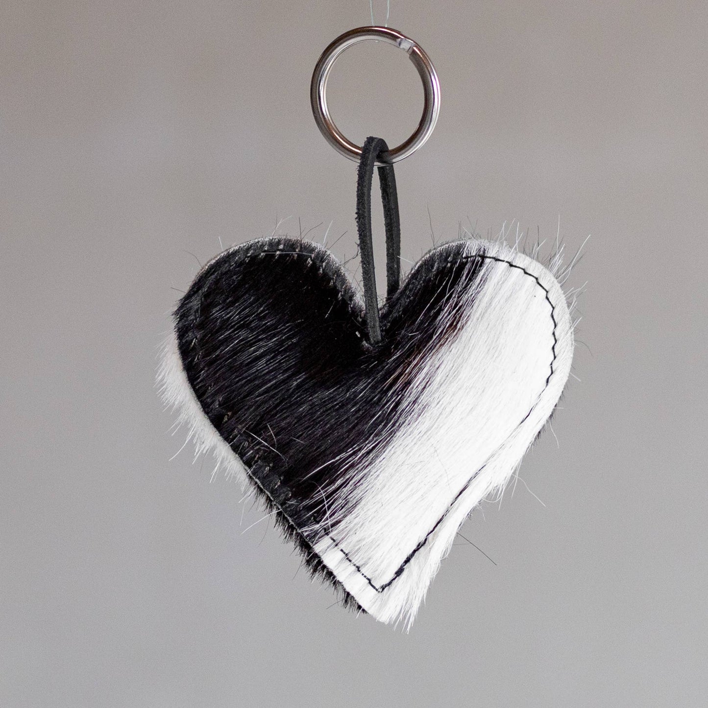 Handmade Cowhide Heart Keychains | Filled | Set of 6 Styles