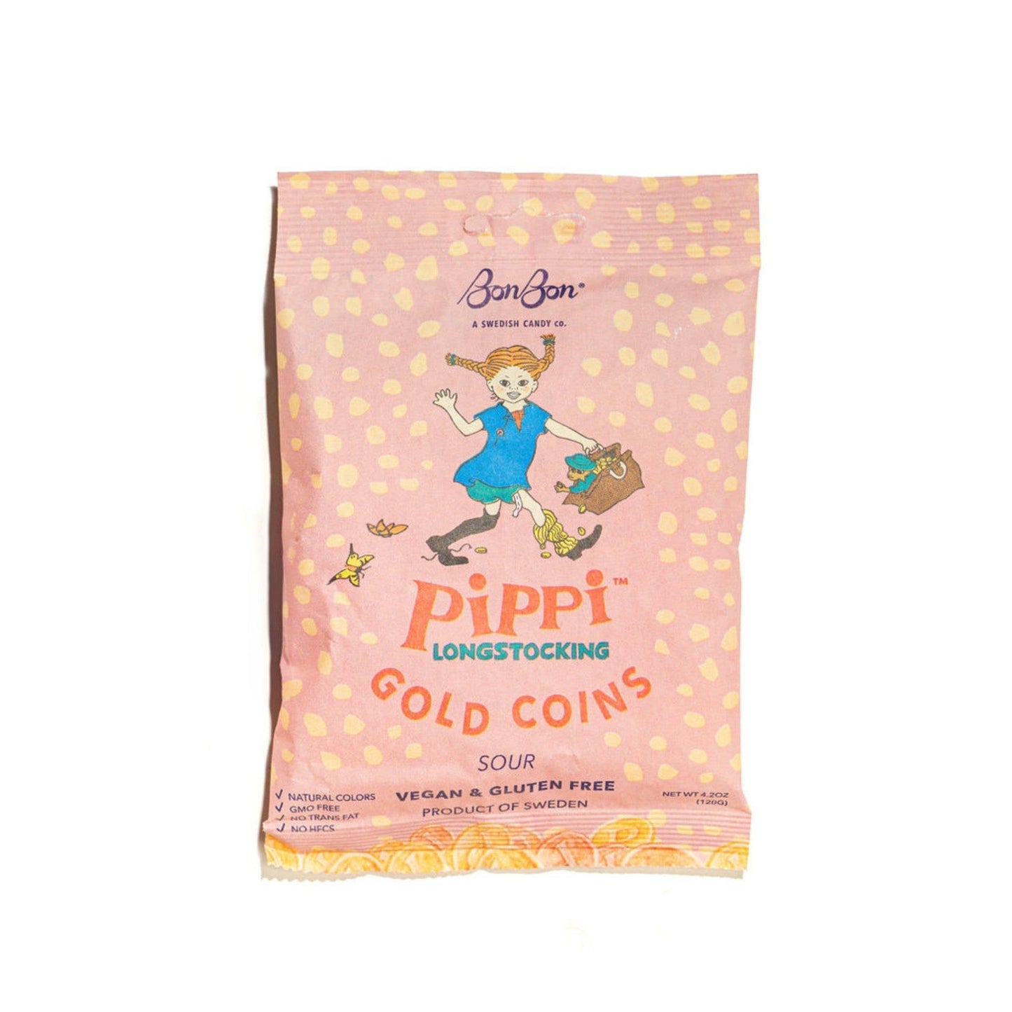 Bon Bon Pippi Longstocking Gold Coins - Swedish Candy 4.2oz (120g)