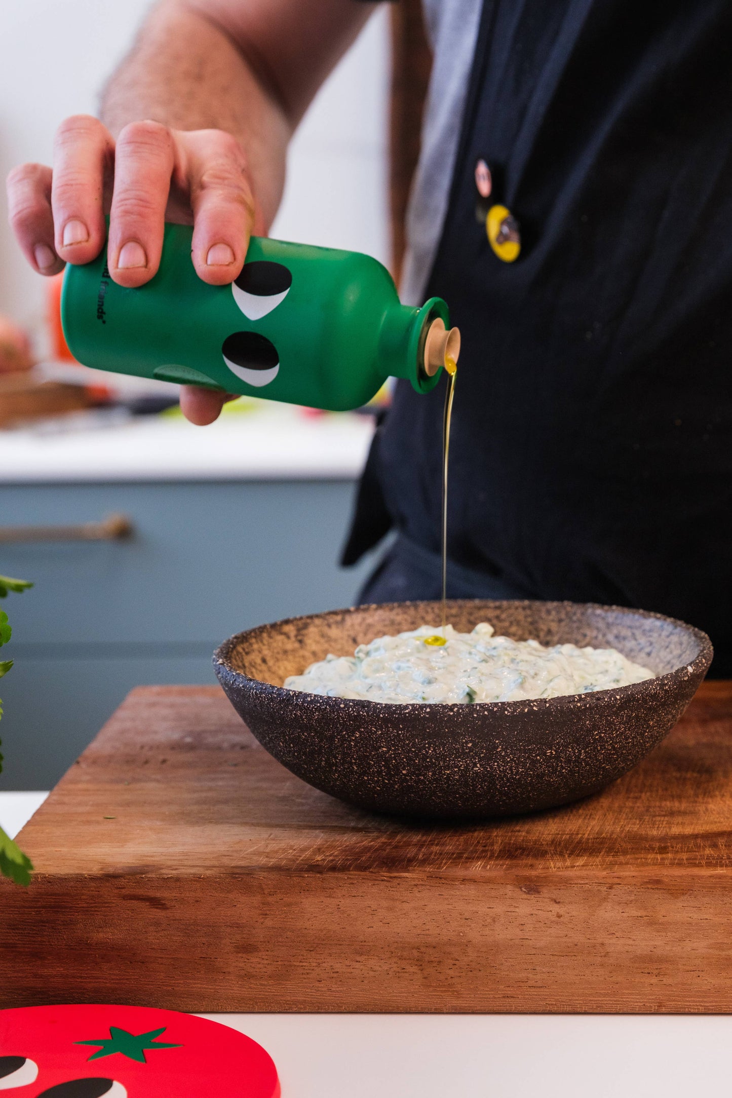 Extra Virgin Olive Oil with basil