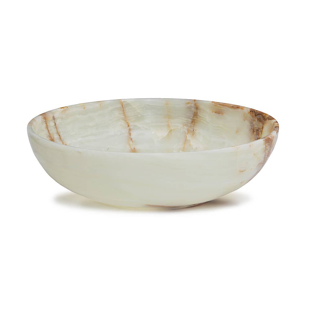16" Laurus Collection Light Green Onyx Bowl