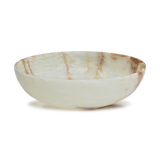 16" Laurus Collection Light Green Onyx Bowl