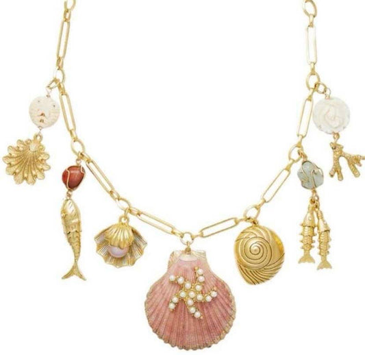 By The Bay-Shell- Statement Necklace- Sea Necklace