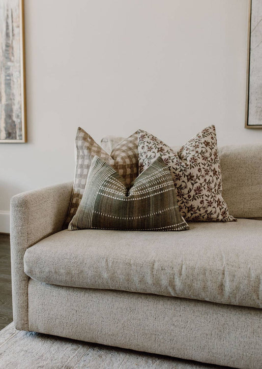 HALIMA - Indian Hand Block Linen Pillow Cover