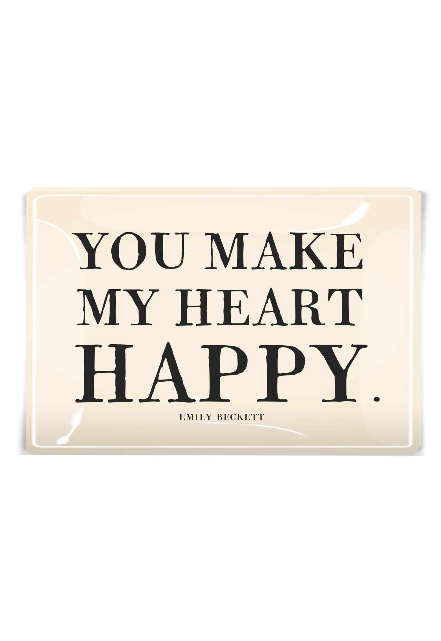 Ben’s Garden You Make My Heart Happy Decoupage Glass Tray