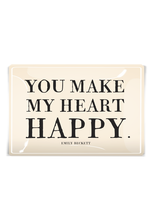 Ben’s Garden You Make My Heart Happy Decoupage Glass Tray