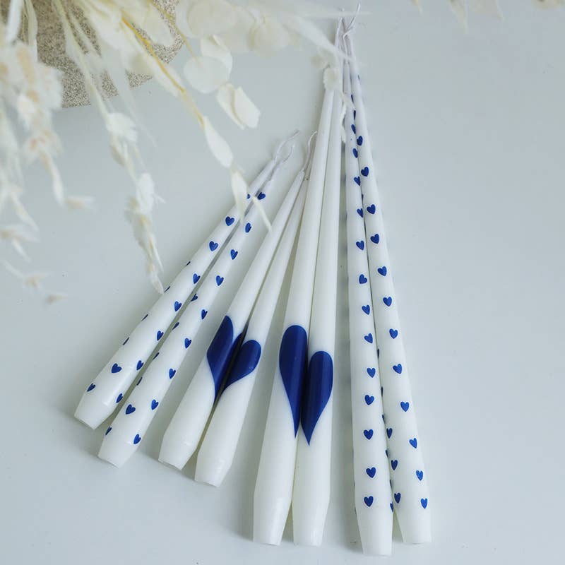 2pcs Long Stick Valentine’s Day Heart Cone Scented Candle