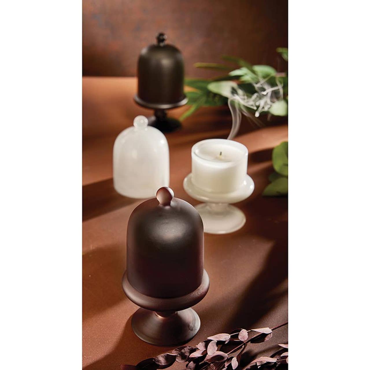 White Cloche Candle