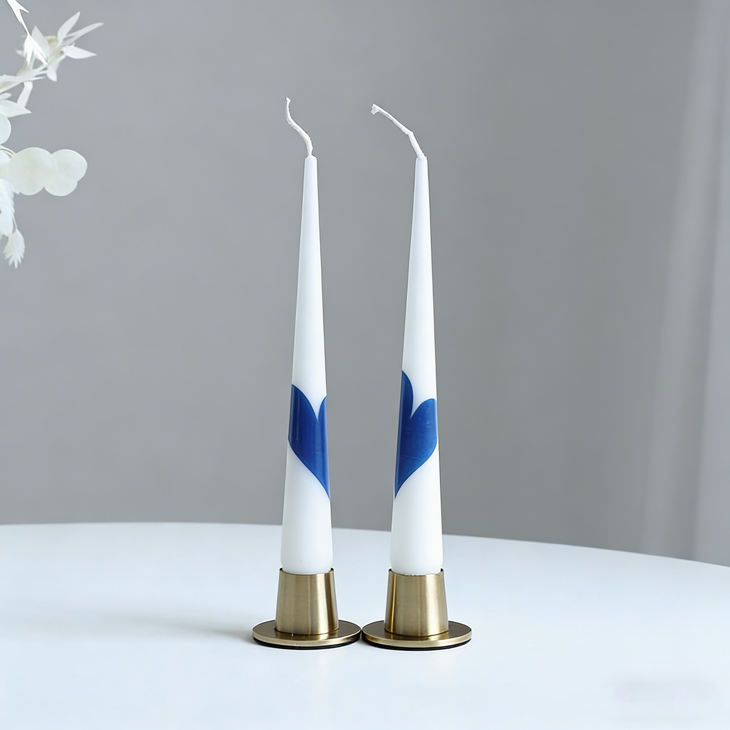 2pcs Long Stick Valentine’s Day Heart Cone Scented Candle