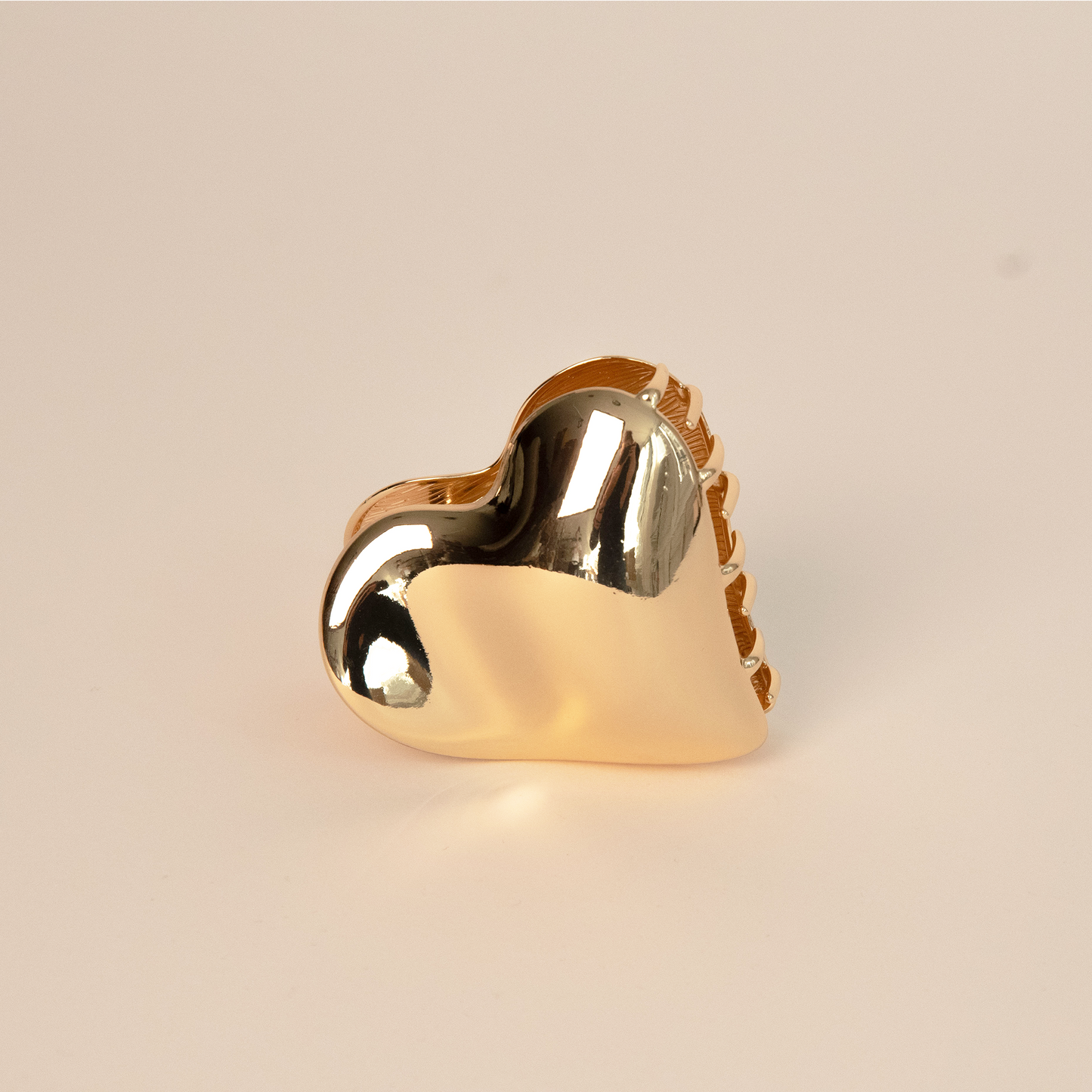 Heart-Shaped Hair Claw Clip l Gold