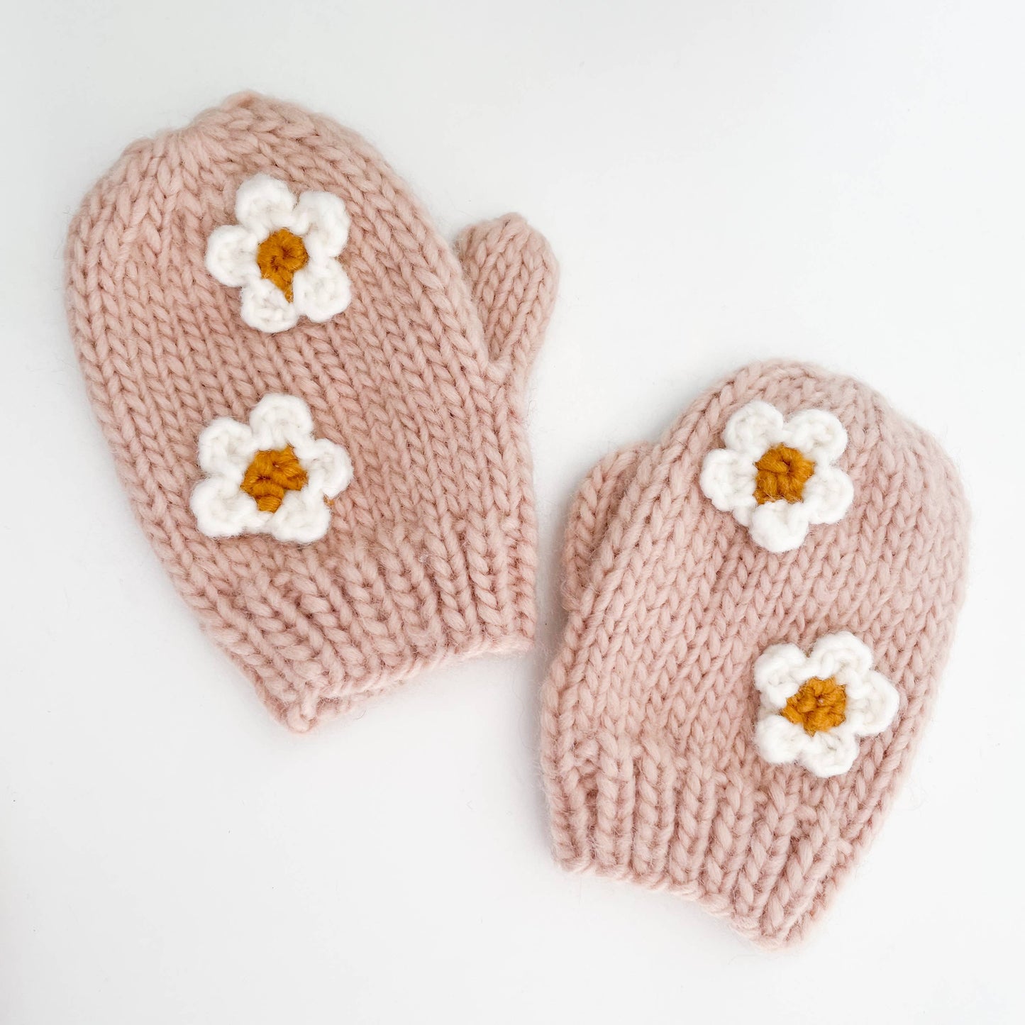 Flower Mittens, Blush | Kids and Baby Mitts