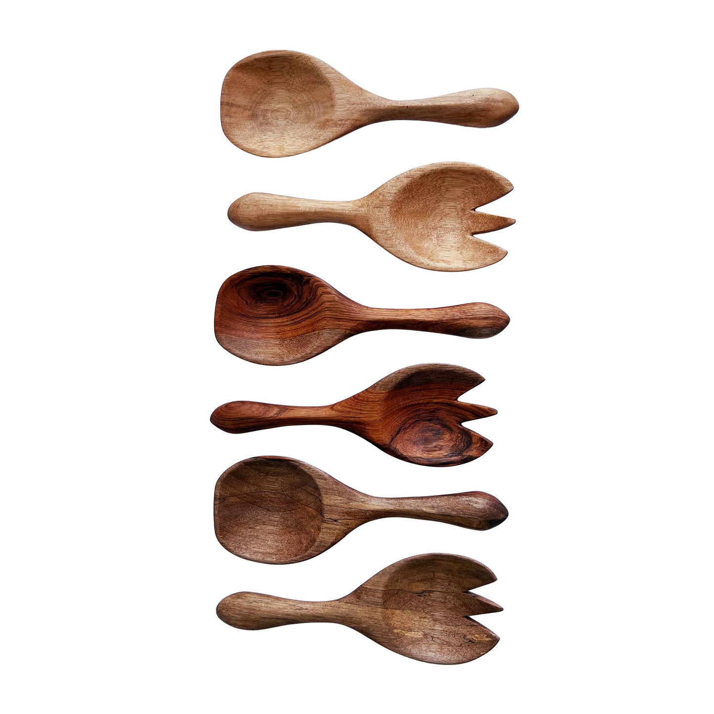 Handmade Peruvian Wood Salad Server Set