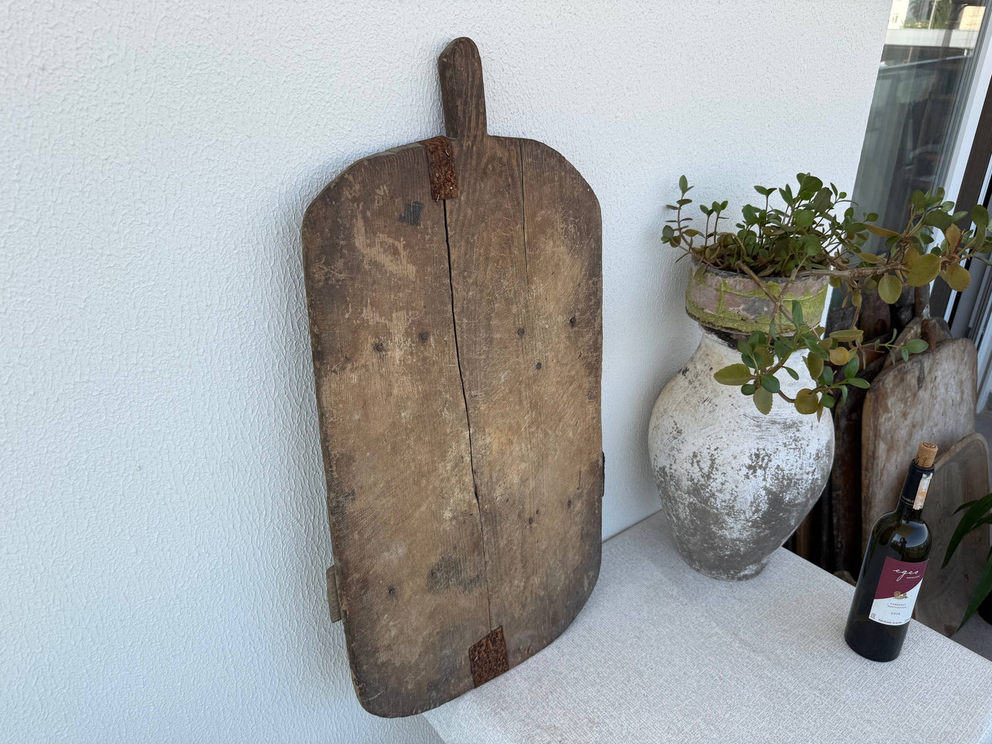 Vintage Turkish Wooden Bread Board | Handmade Cutting Paddle