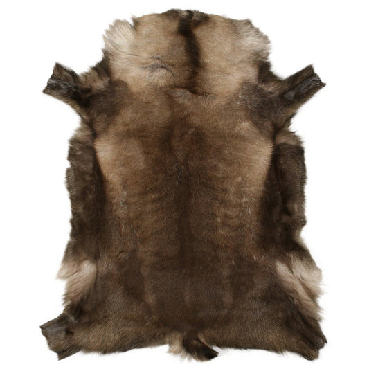 Natural Dark Reindeer Hide | Scandinavian Decor | 125x75 cm