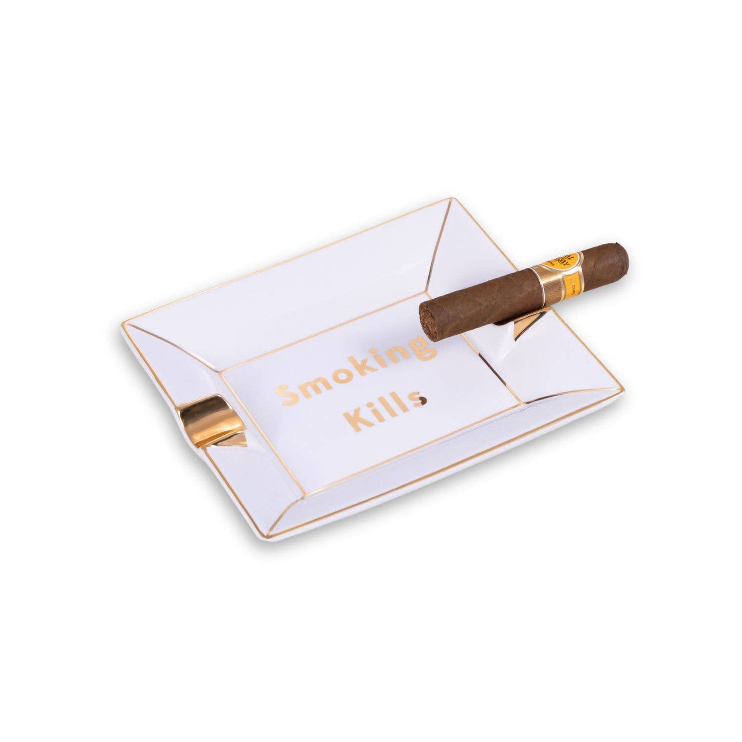 Smoking Kills Porcelain Ashtray Catchall
