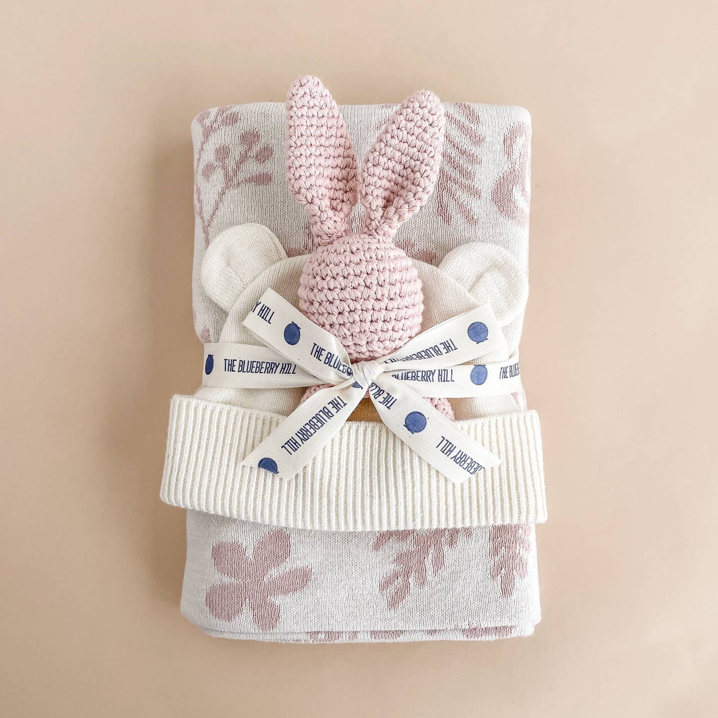 Teether Bunny Pink Rattle Spring Summer Baby Gift